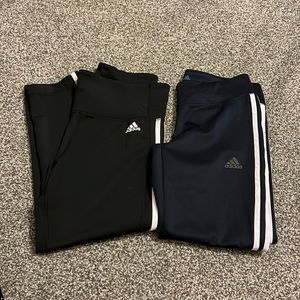 Lot of 2 adidas capri length workout leggings